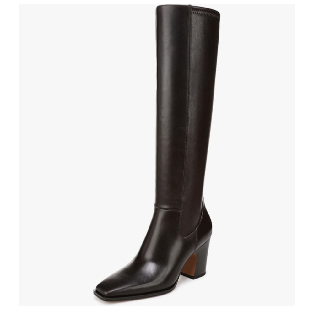 New Franco Sarto Women's Jonie Square Toe Zip Tall Boots 9.5 M Brown
